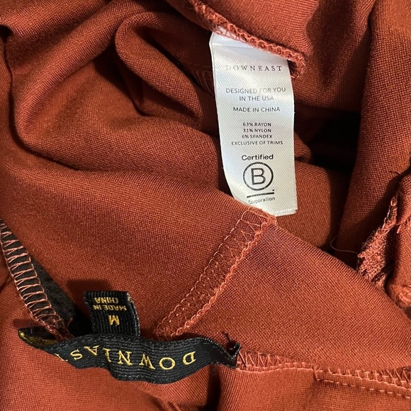 DownEast Women's Rust Paperbag Waist Pants. #013 - Picture 11 of 11